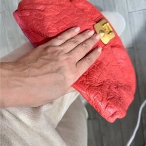 Marc Jacobs Coral Quilted Clutch